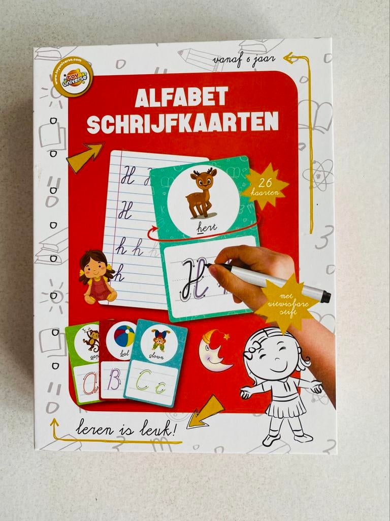 Alfabet Schrijfkaarten - Leren is leuk - 6+, Ophalen of Verzenden, Zo goed als nieuw, Taal en Lezen