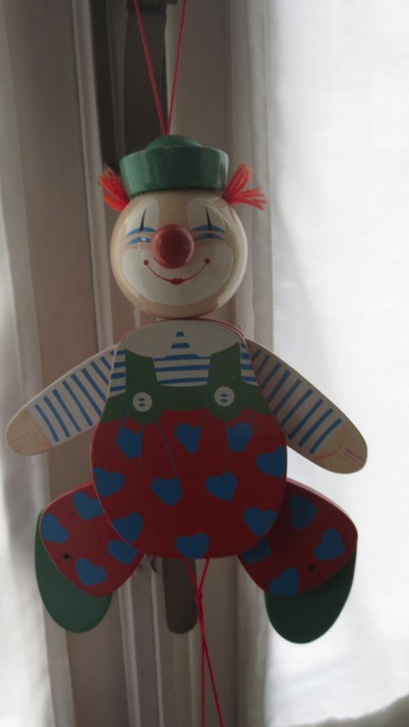 trekpop clown, Ophalen of Verzenden, Zo goed als nieuw, Duw- of Trekspeelgoed