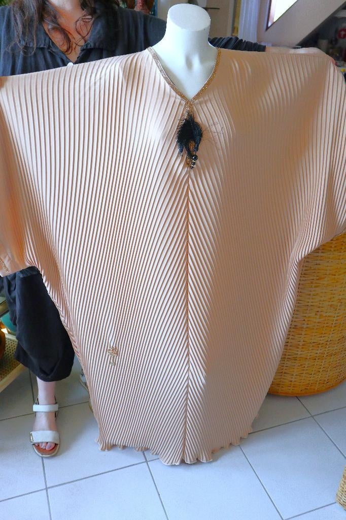 prachtig originele djellaba jurk, Taille 42/44 (L), Beige, Comme neuf, Sous le genou