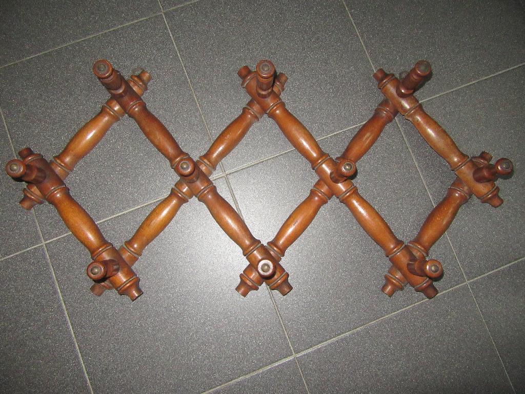 Vintage kapstok, plooibaar, Enlèvement ou Envoi, Moins de 100 cm, Portemanteau mural, Utilisé