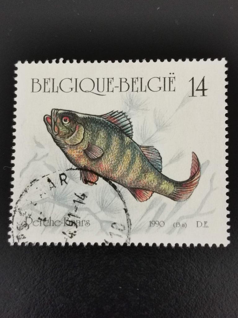 Belgique 1990 - pêche - perche - timbre du carnet, Enlèvement ou Envoi, Affranchi