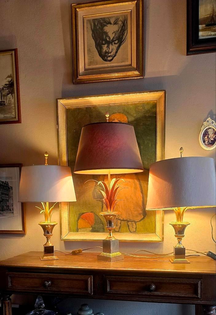 Superbes lampes Palmier - ananas 75cm/ 55cm(2), Enlèvement ou Envoi