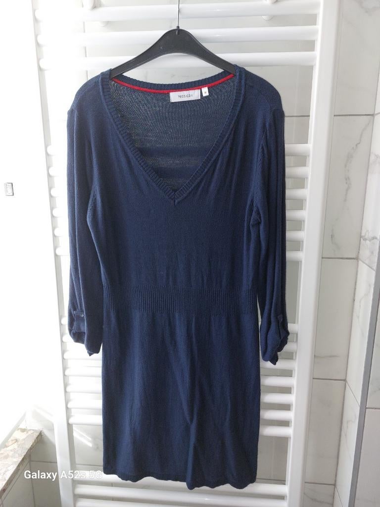 Robe pull  tricot C&A  bleu nouveau  medium pour 5 euros, Ophalen, Zo goed als nieuw, Blauw