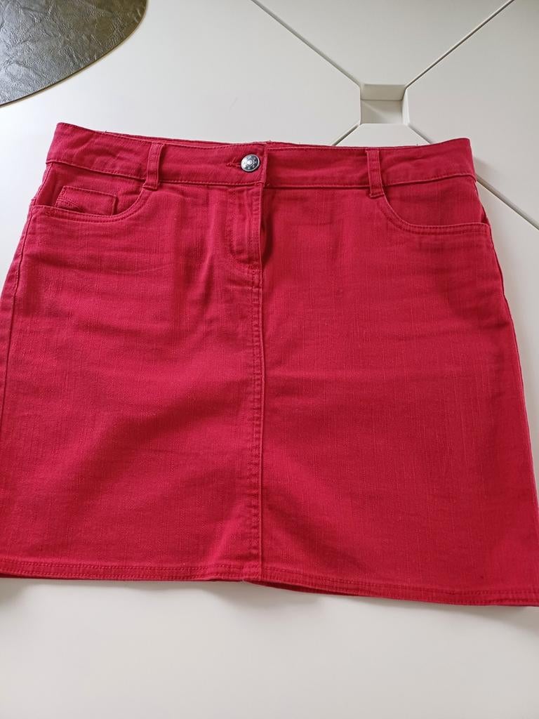 Rokje jeansstof rood, Kleding | Dames, Ophalen, Zo goed als nieuw, Maat 38/40 (M), Rood