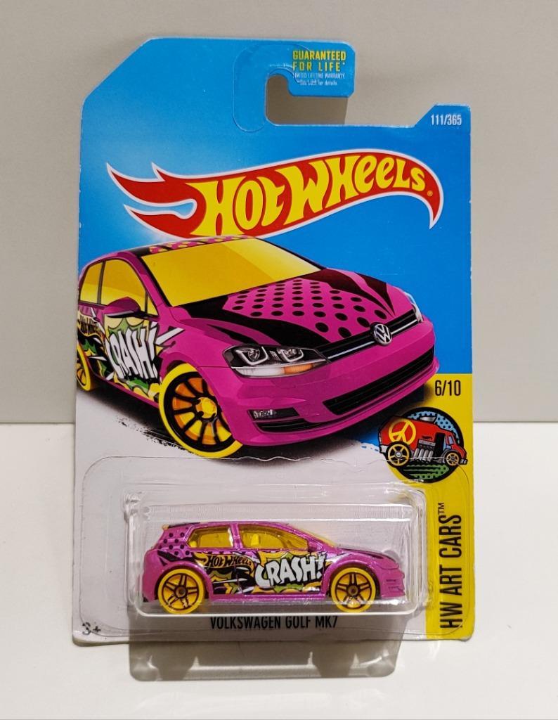 Hot Wheels Volkswagen Golf 7 Mk7 Art Car Pink(2015) Zeldzaam, Ophalen of Verzenden