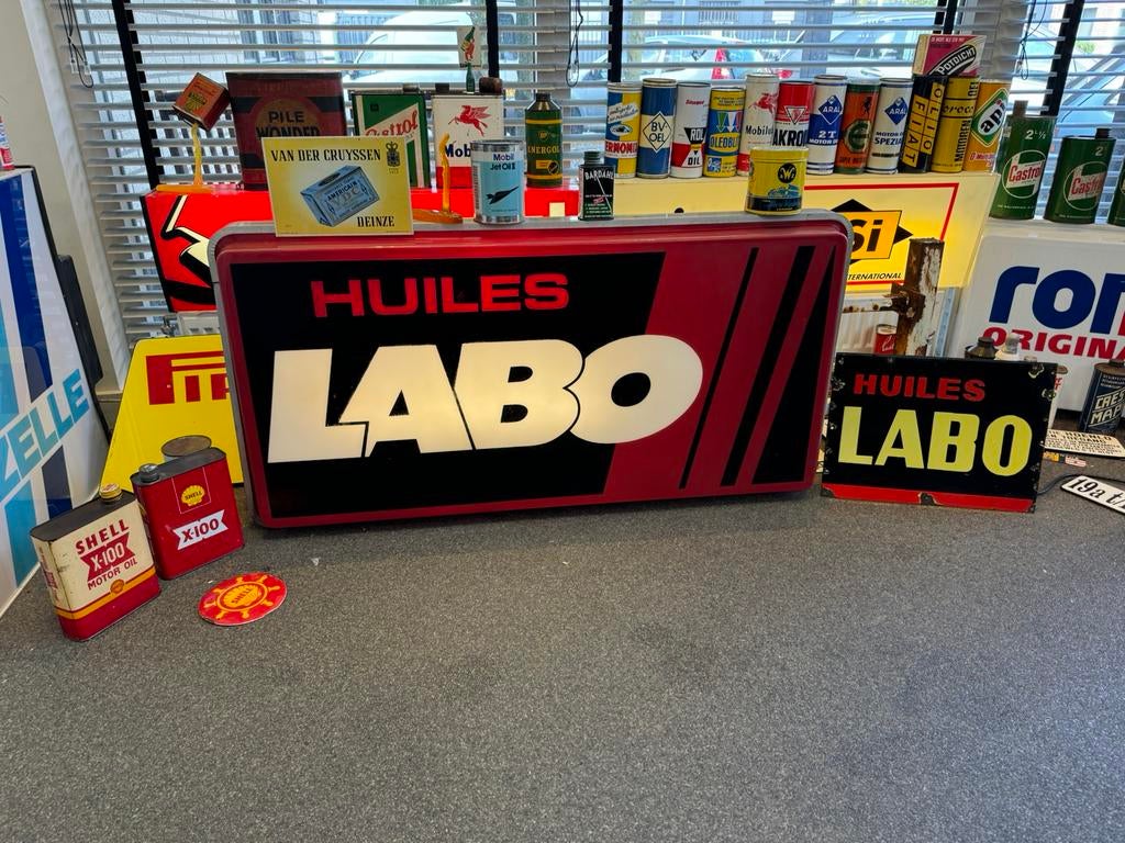 LABO oude reclame lichtbak XL, Ophalen, Gebruikt, Lichtbak of (neon) lamp