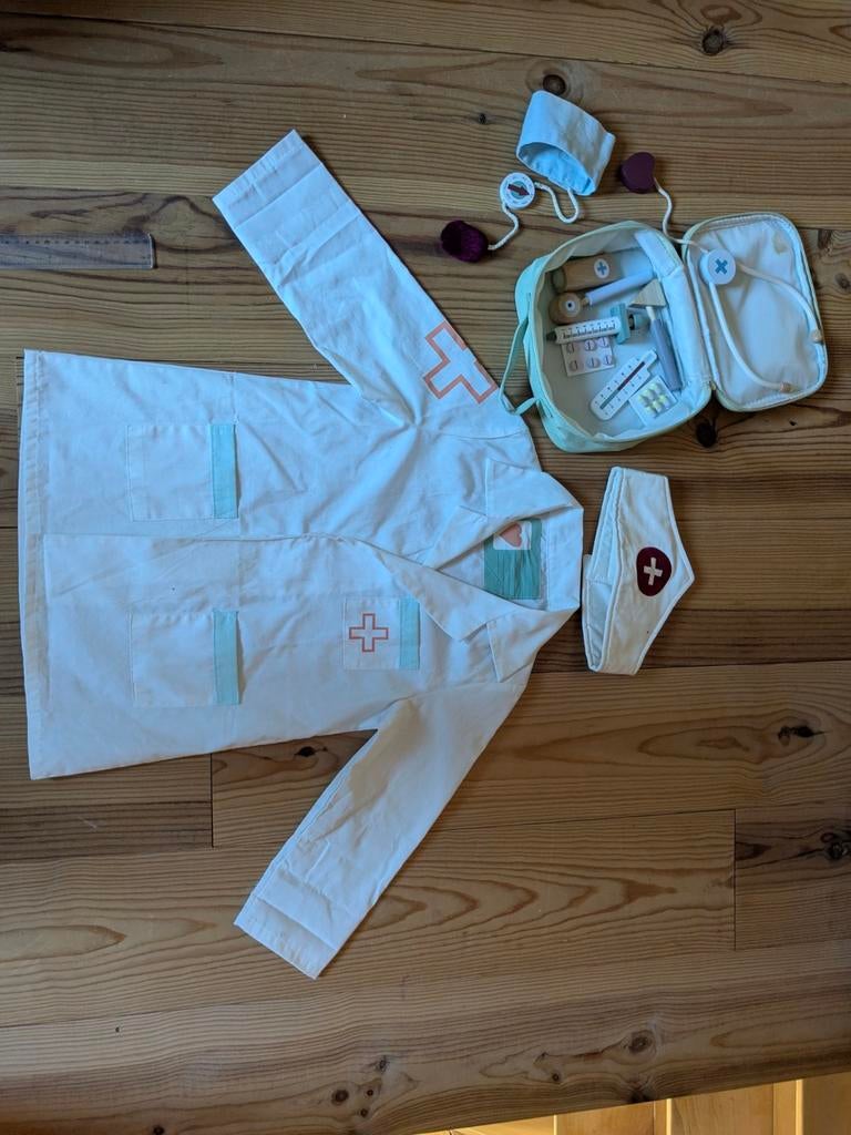 Dokter / verpleegster spullen kids 5-6j, Kinderen en Baby's, Carnavalskleding en Verkleedspullen, Ophalen, Gebruikt, 110 t/m 116