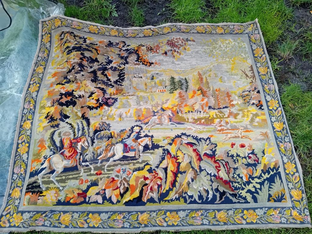 Groot wandtapijt op canvas, Ophalen of Verzenden