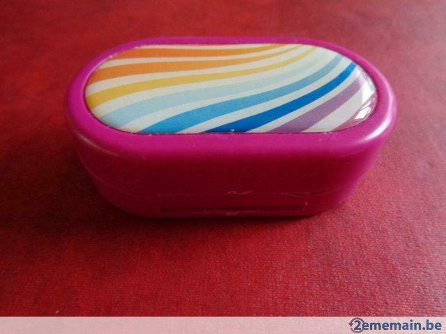 Étui rigide pour lentilles de contact  avec miroir., Enlèvement ou Envoi, Neuf, Rose