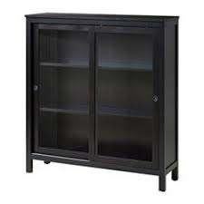 Vitrine Ikea Hemnes en noir en très bon état, 25 à 50 cm, Comme neuf, 100 à 150 cm, Enlèvement