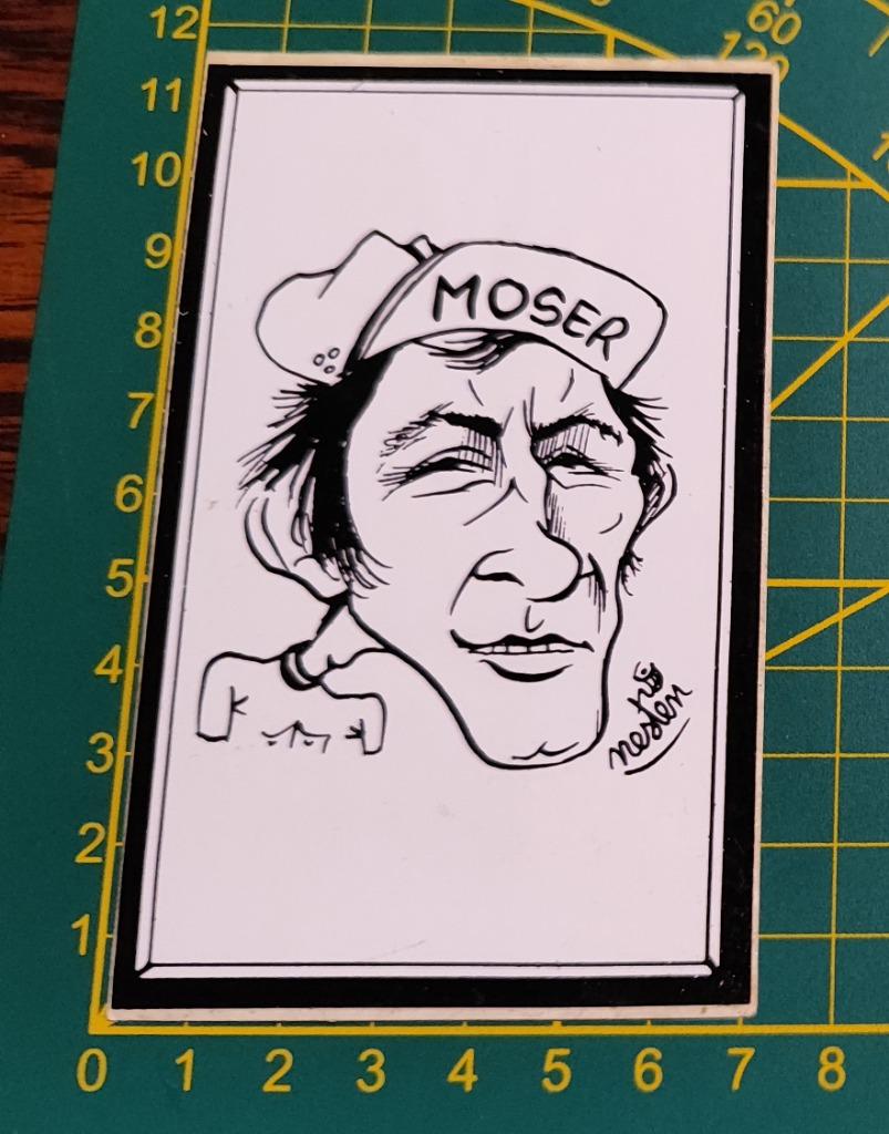 Sticker (Cartoon Nesten) wielrennen Francesco Moser, Verzamelen, Ophalen of Verzenden
