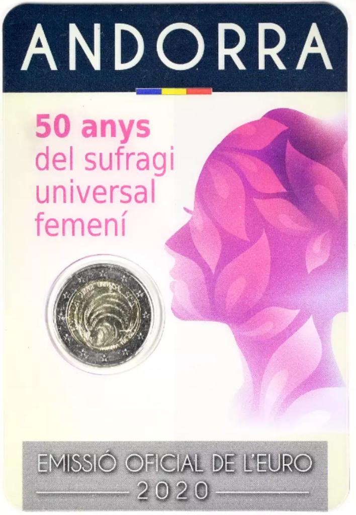 2 euros Andorre 2020 Suffrage féminin, Enlèvement ou Envoi, 2 euros
