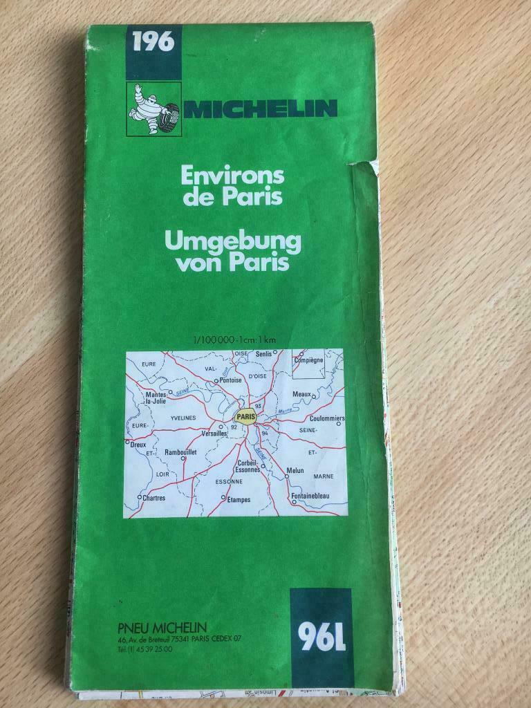 carte routière "Michelin" n 196  1/100.000e  édition 1986, Enlèvement ou Envoi, Michelin, Comme neuf, Carte géographique