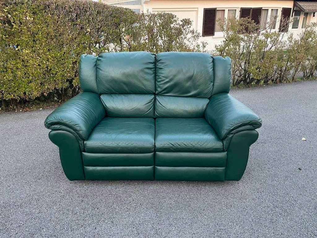 Divan 2 places vert, Maison & Meubles, 75 à 100 cm, Comme neuf, Enlèvement, 150 à 200 cm
