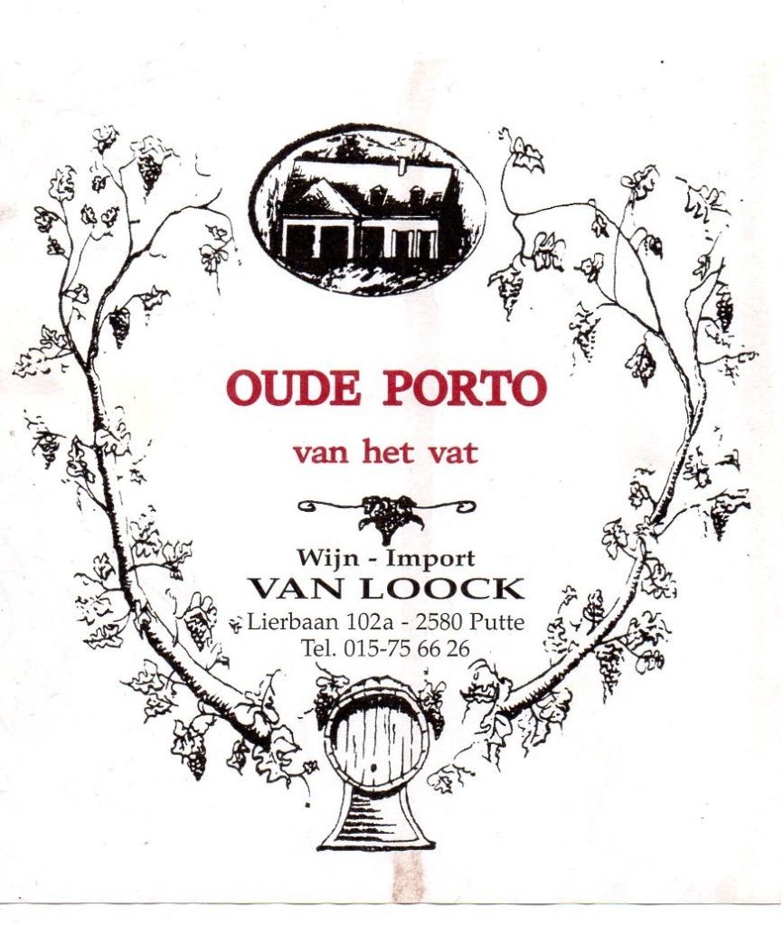 etiket oude Porto Van Loock Putte, Ophalen of Verzenden, Gebruikt, Port