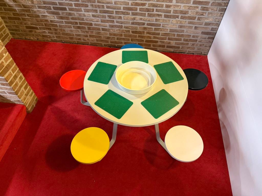 Vintage LEGO tafel Herluf Knudsen, Enlèvement, Rond