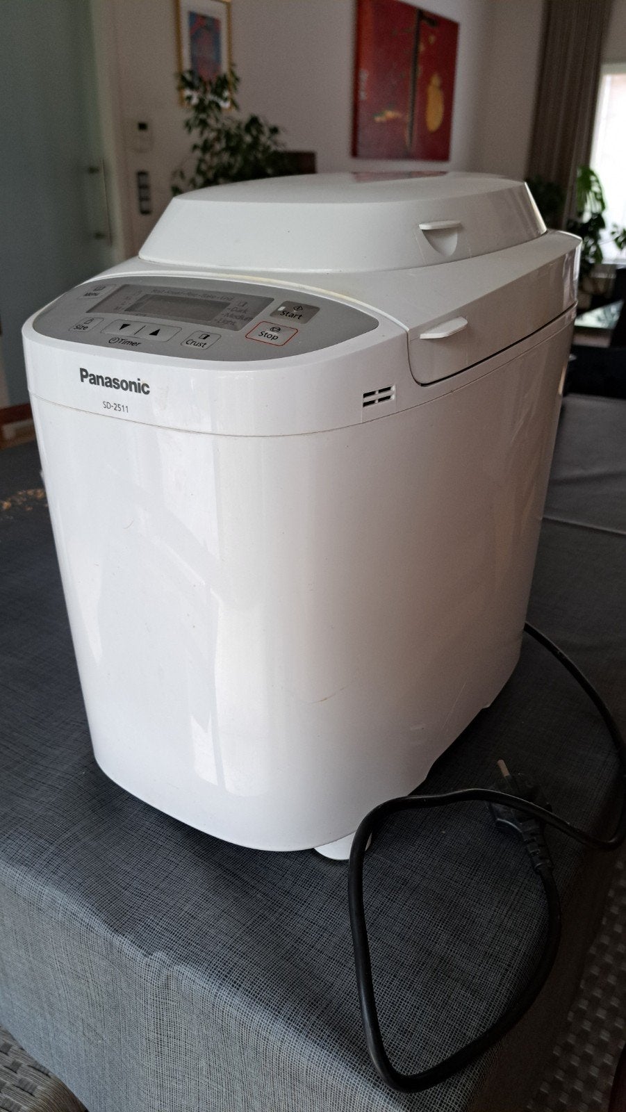 Broodbakmachine Panasonic, Gebruikt, Kijkvenster, 800 tot 1200 gram deeg, Ophalen