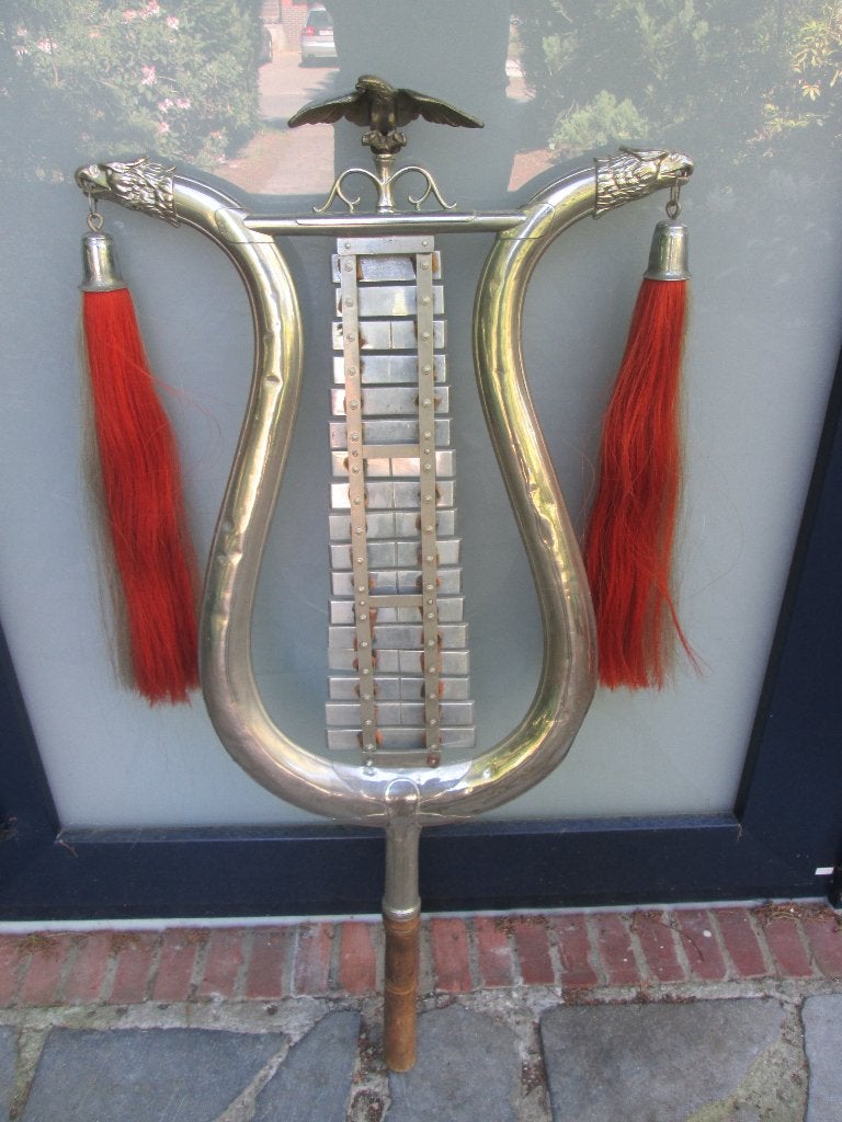 Duitse militaire lyra jaren 20/30 adelaar met paardehaar TOP, Verzamelen, Ophalen of Verzenden