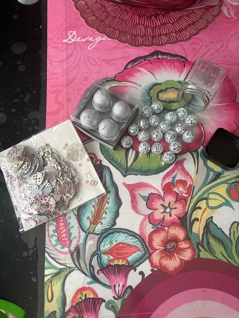 Lot de décoration thème disco, Ophalen of Verzenden, Zo goed als nieuw, Versiering
