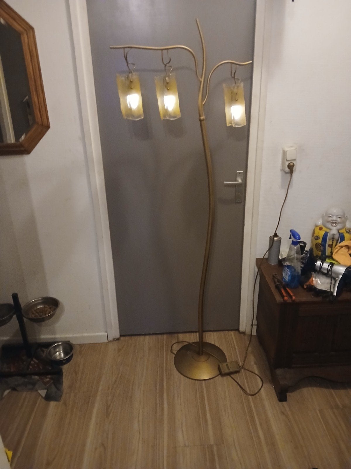 Lampadaire italien vintage Sil.Lux 'Porto' des années 80 — M, Murano handgeblazen glas, Verre, Utilisé, E14 (petit)
