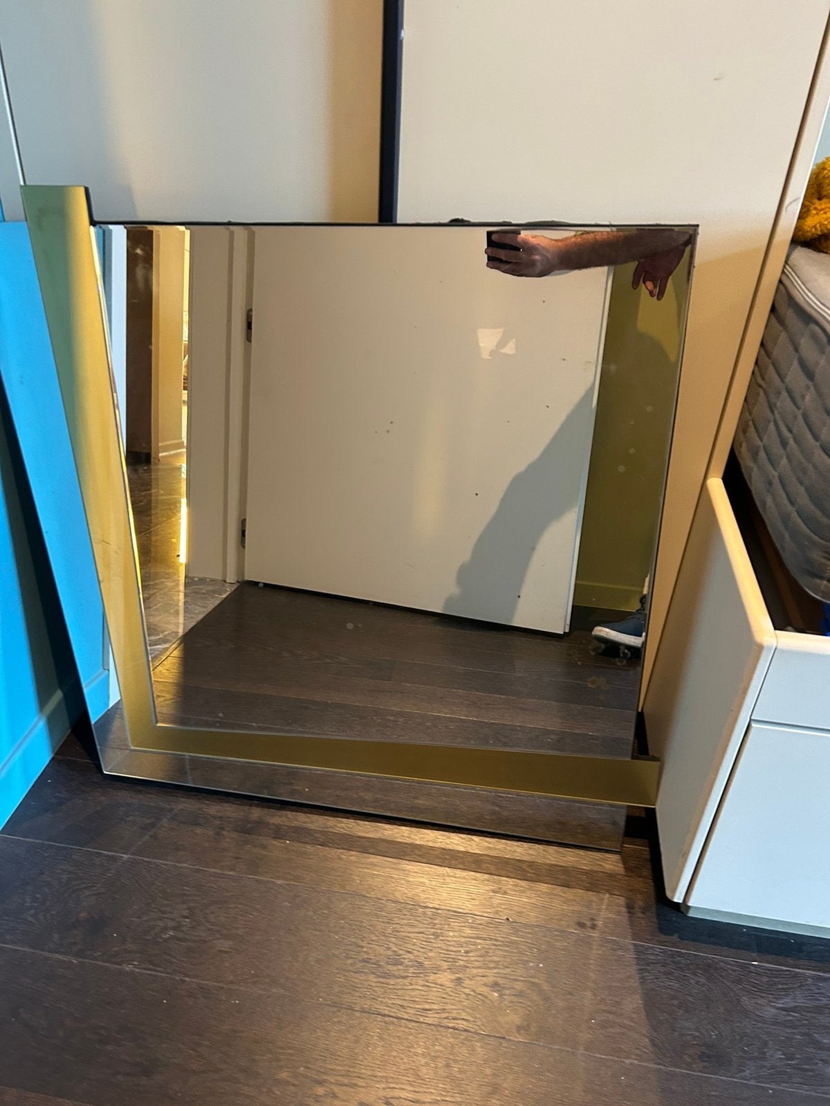Miroir design vintage, Enlèvement ou Envoi, Moins de 100 cm, ..., Carré
