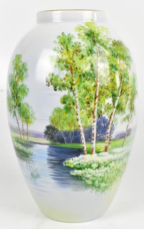Vase japonais original signé Noritake, 31 cm, Enlèvement ou Envoi, Convient pour fleurs séchées, Comme neuf