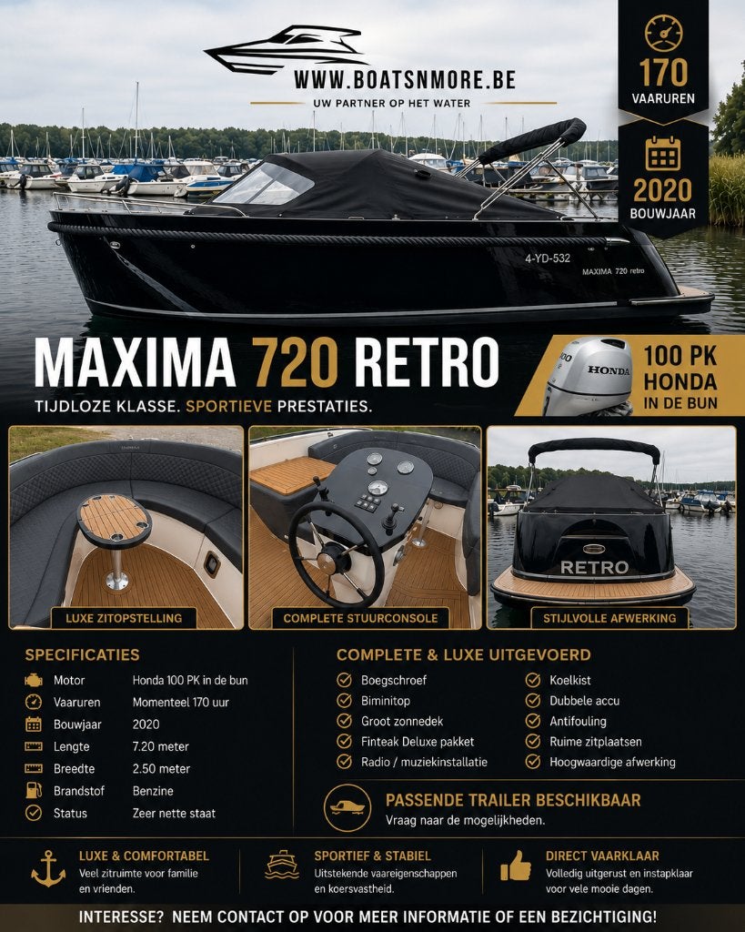 MAXIMA 720 RETRO, Watersport en Boten, Ophalen, Tender, Gebruikt, Rondzit