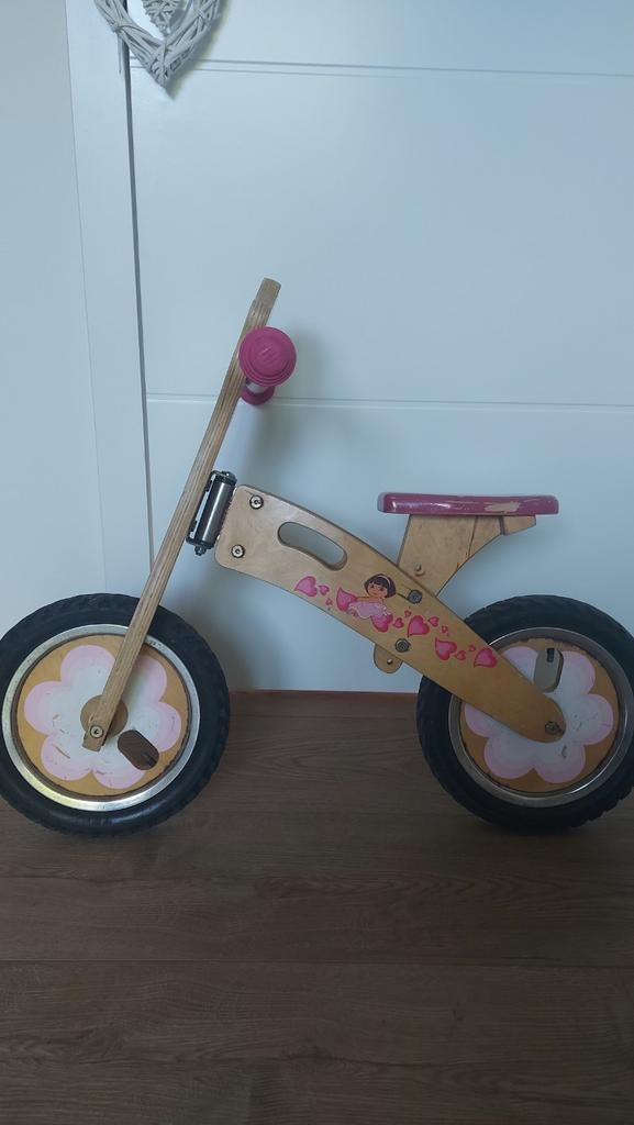 Houten Loopfiets Dora the Explorer, Kinderen en Baby's, Ophalen, Loopfiets