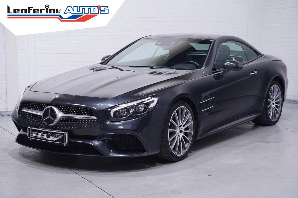 Mercedes-Benz SL 500 Harman Kardon Memory Apple Carplay, Auto's, Automaat, Cabriolet, Zwart, Spraakbediening