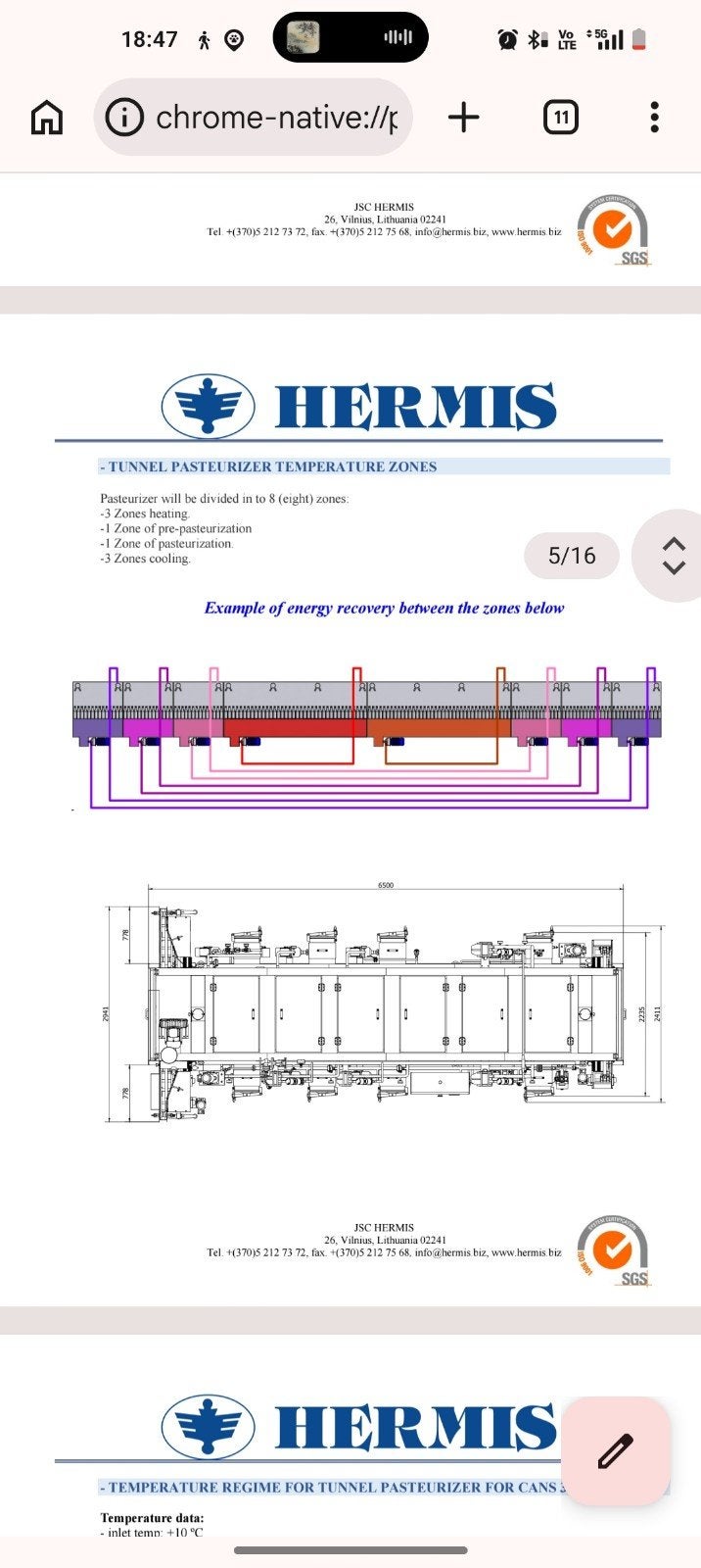 tunnelpasteur 2500cph slimcan, Articles professionnels, Enlèvement