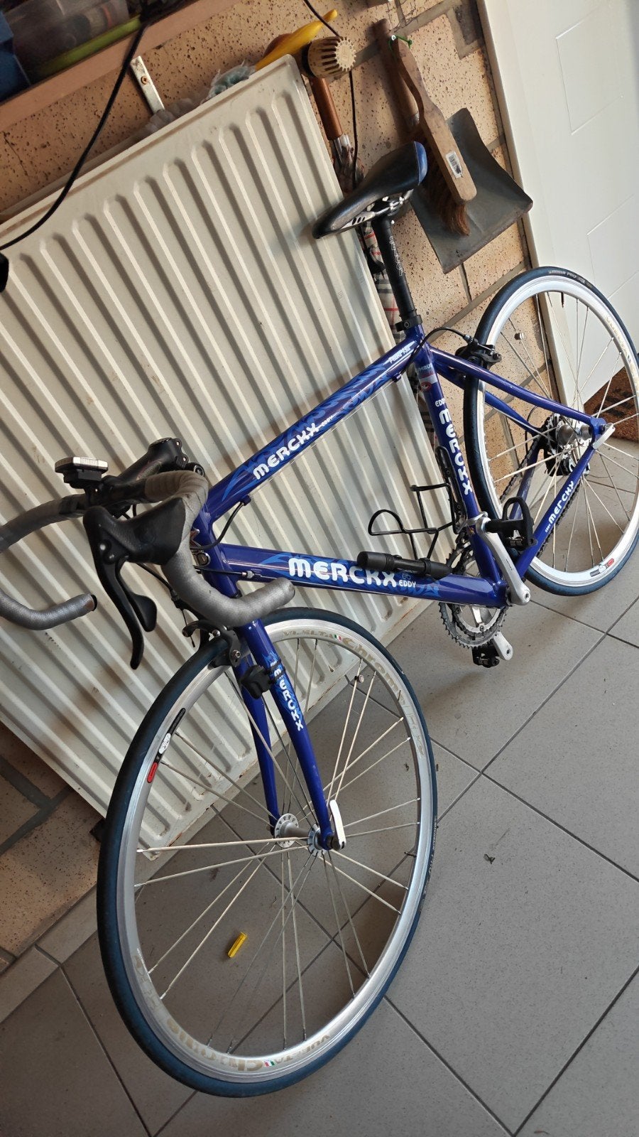 Eddy Merckx Blauwe Racefiets / Koersfiets, Fietsen en Brommers, Gebruikt, Velgrem, Versnellingen, 49 tot 53 cm