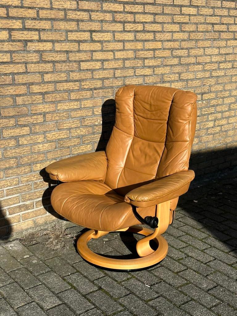 Stressless Mayfair maat M New Caramel kleur, Ophalen, Zo goed als nieuw
