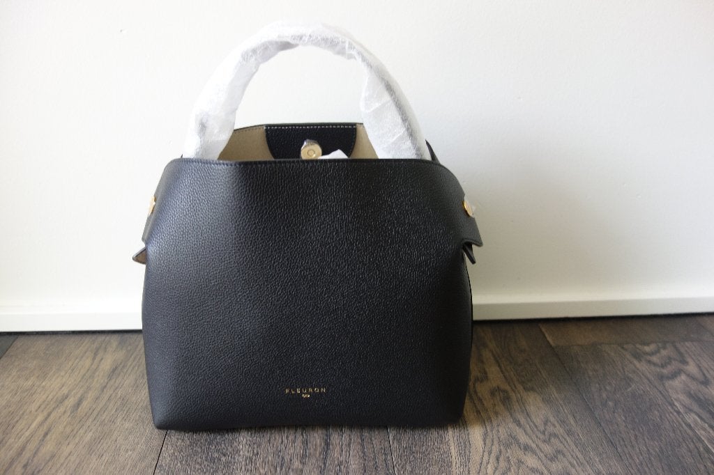 Sac "Swann" cuir grainé noir "FLEURON PARIS", Bijoux, Sacs & Beauté, Envoi, Neuf, Noir