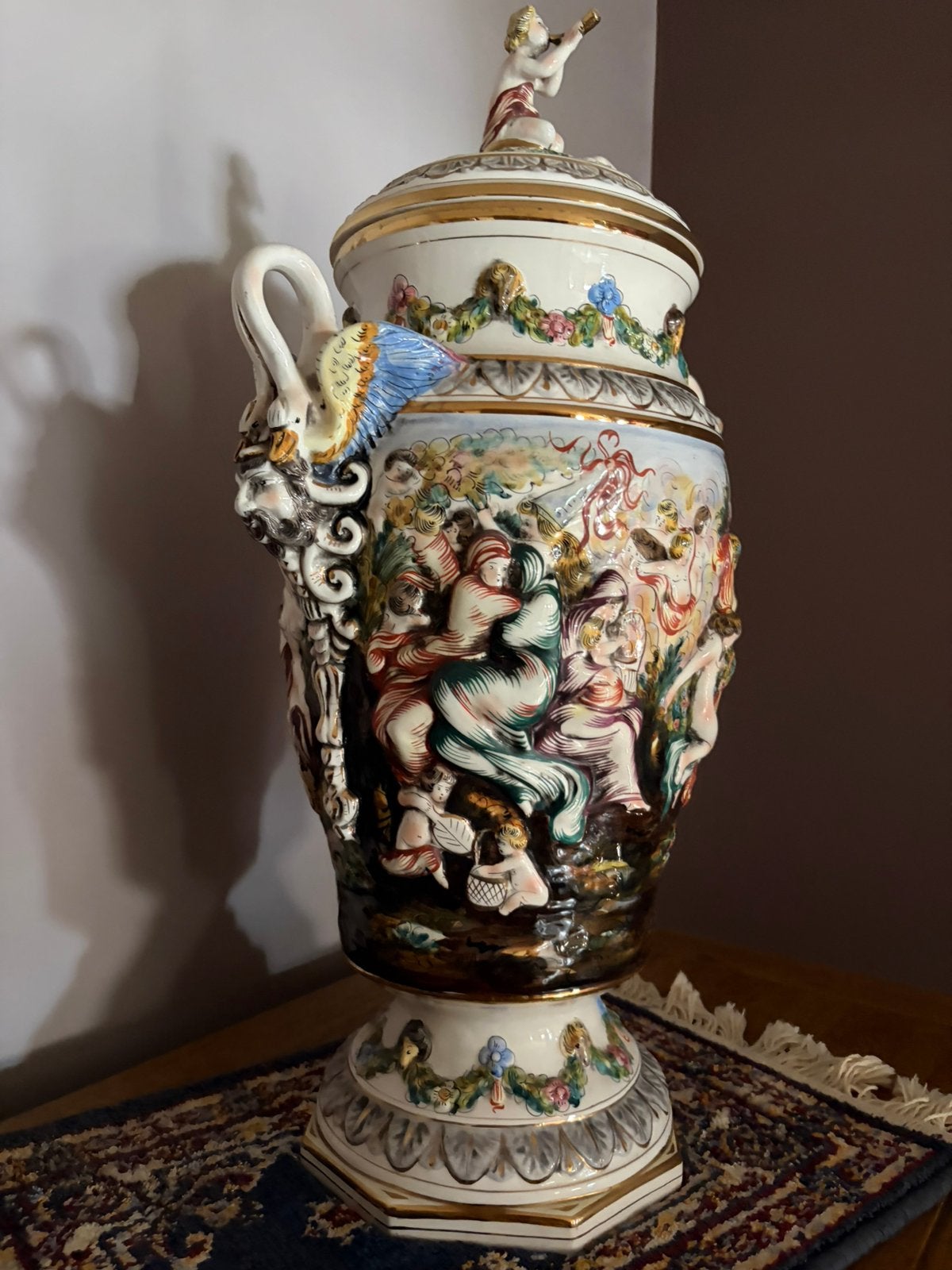 Magnifique Capodimonte <Bernini>XXL - 70 cm - 100 % intact !, Antiquités & Art, Curiosités & Brocante, Enlèvement