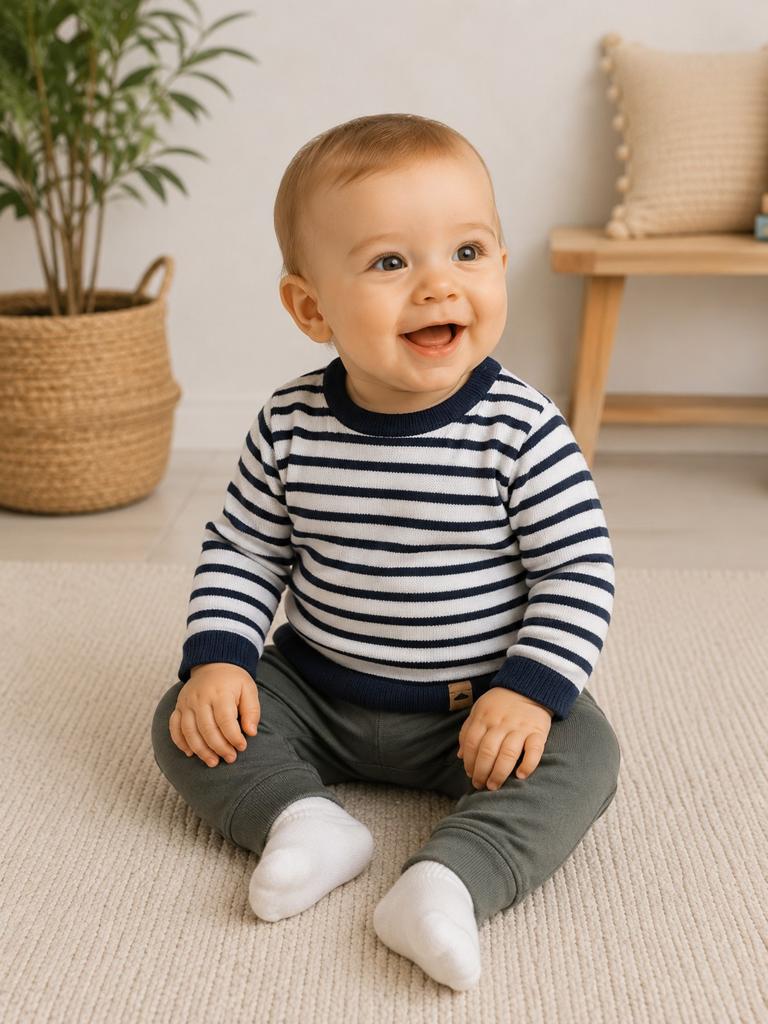 Pull/pull/manches longues avec nom et prénom, taille 56, Enfants & Bébés, Vêtements de bébé | Taille 56, Enlèvement ou Envoi