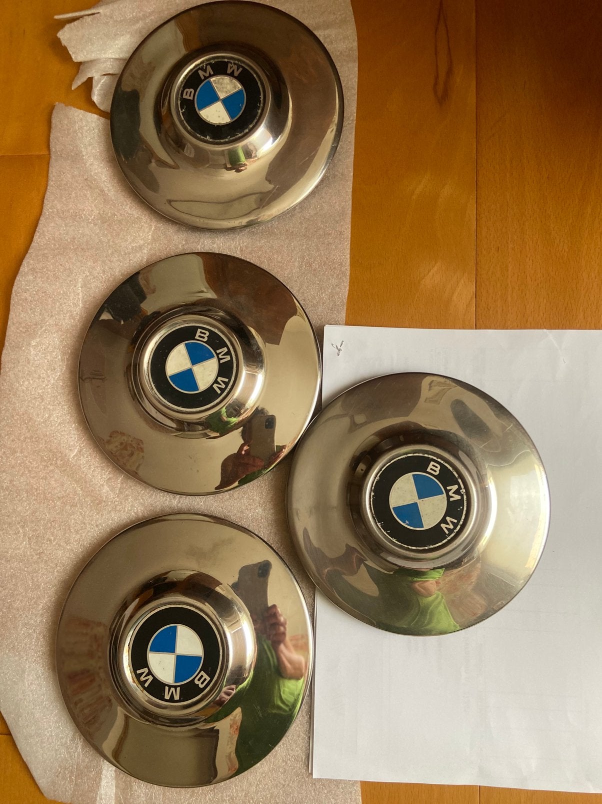 4 enjoliveurs BMW, Ophalen of Verzenden, Zo goed als nieuw