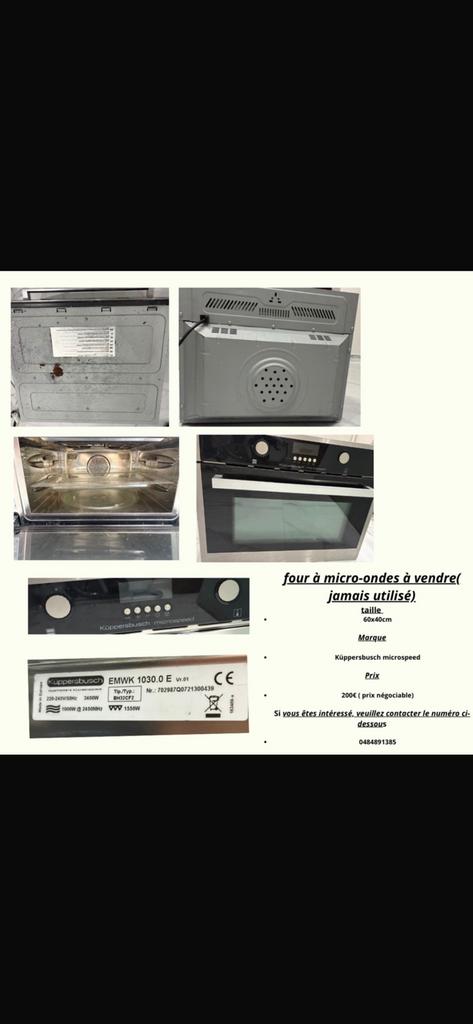 Four à micro-ondes, Electroménager, Enlèvement, Neuf, Fonction micro-ondes, Four
