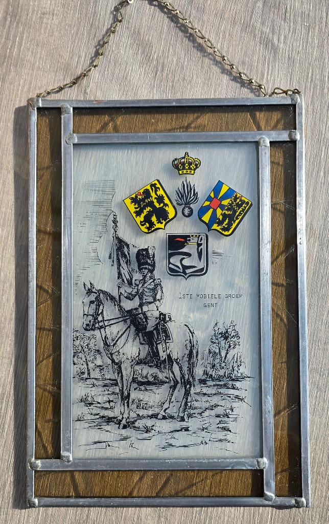 Glas-in-loodpaneel Belgische Rijkswacht, Ophalen