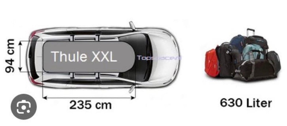 Thule dakkoffer xxl (Alpine900) in perfecte staat., Autos : Divers, Coffres de toit, Enlèvement, Comme neuf