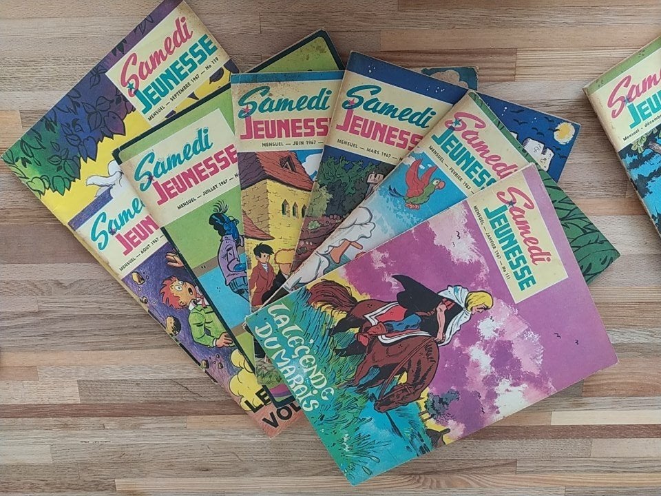 Lot de 42 bd Samedi Jeunesse de 1960 à 1972, Boeken, Meerdere comics, Ophalen, Gelezen