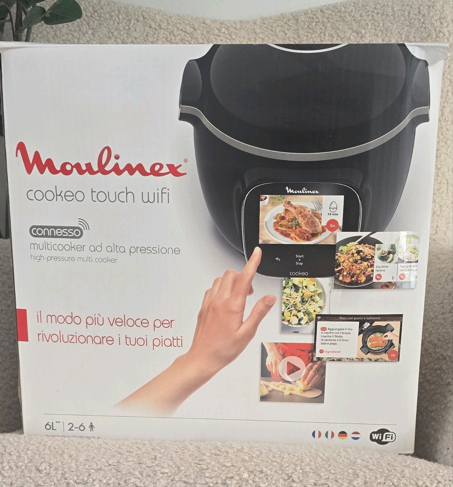 Multicuiseur Cookeo Touch wifi YY4632FB Mouliex, Enlèvement ou Envoi, Comme neuf