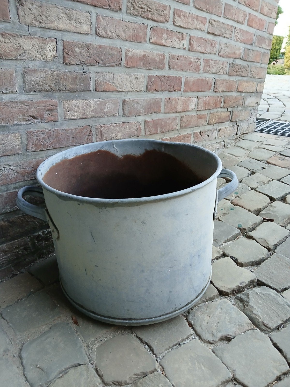Zinken ketel., Tuin en Terras, Ophalen, Gebruikt, Rond, Balkon