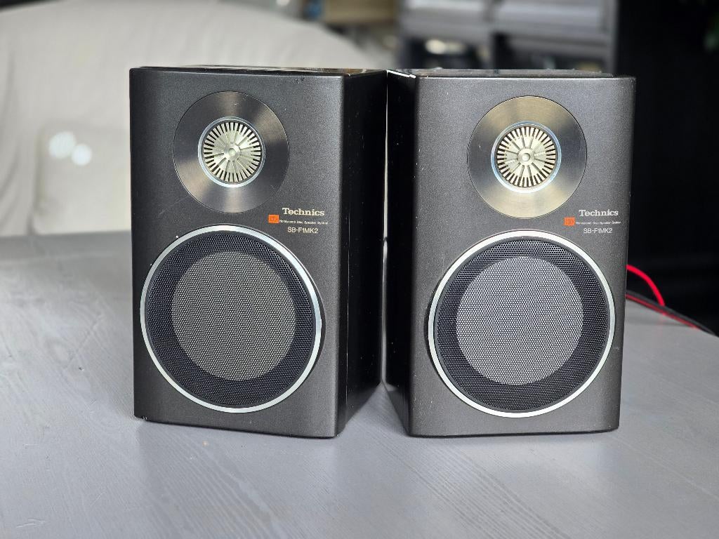 Technics SB-F1MK2 speakers – Vintage – Originele set, Audio, Tv en Foto, Luidsprekerboxen, Gebruikt, Front, Rear of Stereo speakers