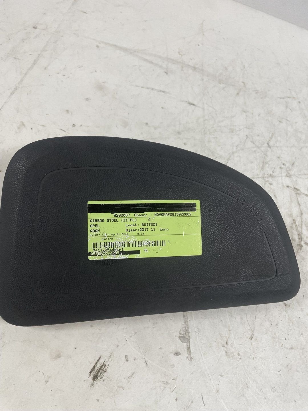 opel adam stoel airbag, Autos : Pièces & Accessoires, Tableau de bord & Interrupteurs, Opel, Utilisé, Enlèvement ou Envoi