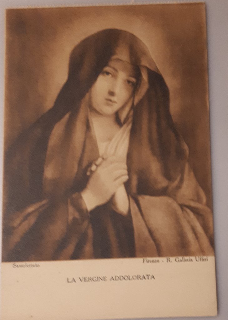 Ancien CP religieux : La VIERGE ADOLORATA Firenze. Réf.R 27, Antiquités & Art, Enlèvement ou Envoi