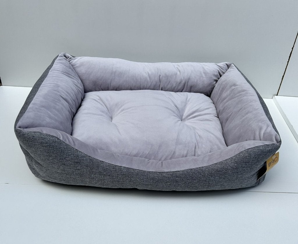 Hondenmand dubbelzijdig grijs 80 cm, Animaux & Accessoires, Paniers pour chiens, Enlèvement ou Envoi, Neuf, Poussière