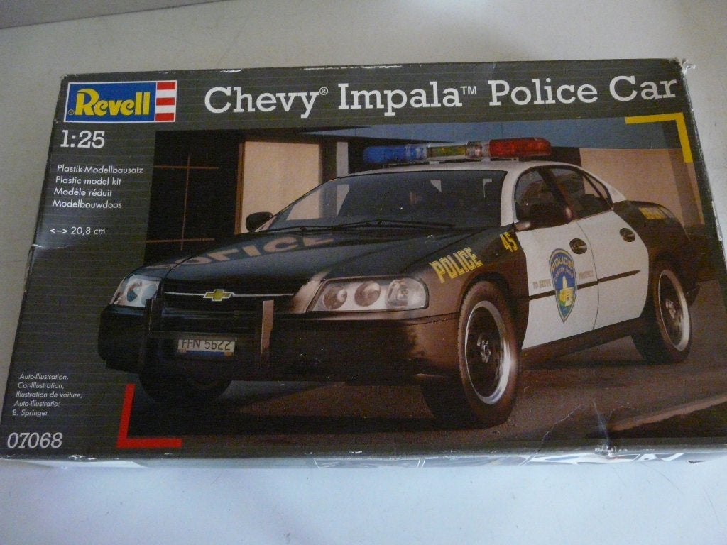 CHEVY IMPALA POLICE CAR REVELL 1/24, Hobby & Loisirs créatifs, Modélisme | Voitures & Véhicules, Neuf, Voiture, Revell, Plus grand que 1:32