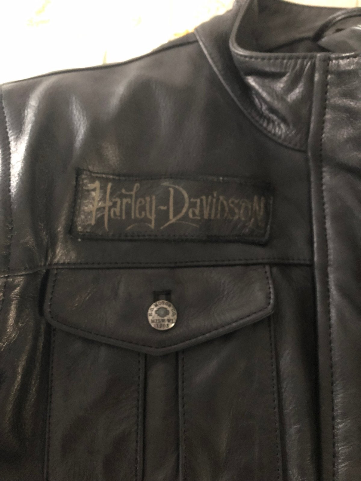 Harley Davidson vest dames (leder) XL, Motoren, Verzenden, Dames