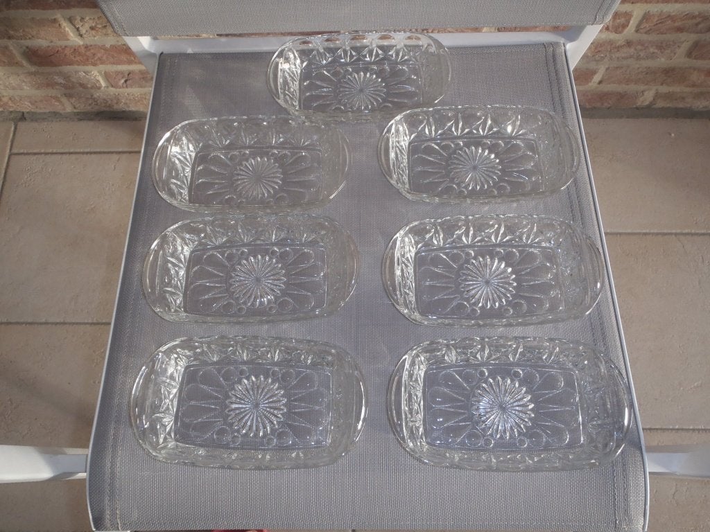 1 lot de 7 raviers en verre, Enlèvement ou Envoi, Neuf, Verre, Récipient(s)