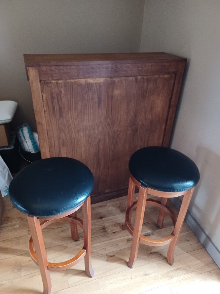 Met broodreep + 2 krukken, Huis en Inrichting, Tafels | Salontafels, Ophalen, Minder dan 50 cm, Gebruikt, 100 tot 150 cm